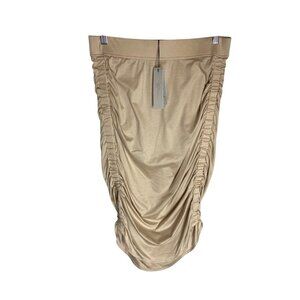 NWT ZERO + MARIA CORNEJO Ruched Remi Skirt Eco Jersey Desert Sand-sz Large